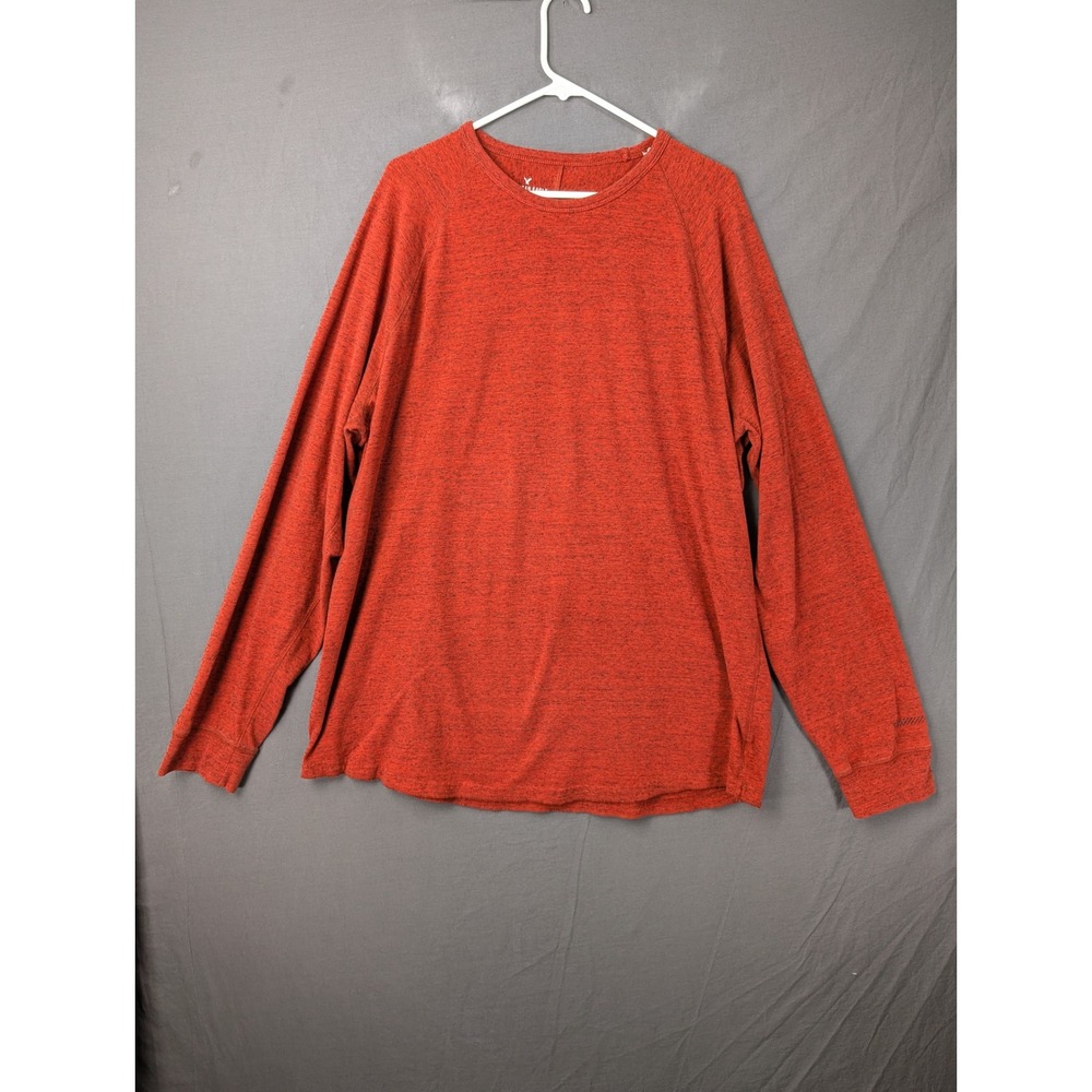 American Eagle Outfitters Active Flex Mens XXL Red Heather Long Sleeve T-Shirt